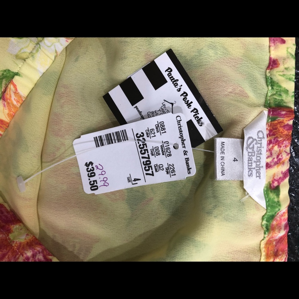NWT Christopher Banks Floral Print Skirt - Picture 3 of 3